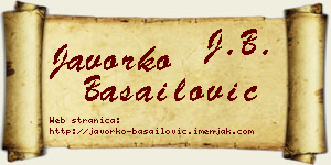 Javorko Basailović vizit kartica